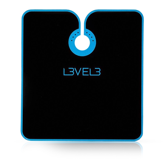 Imagine Pelerina frizerie/coafor - L3VEL3  - guler neopren - neagra cu tiv albastru 