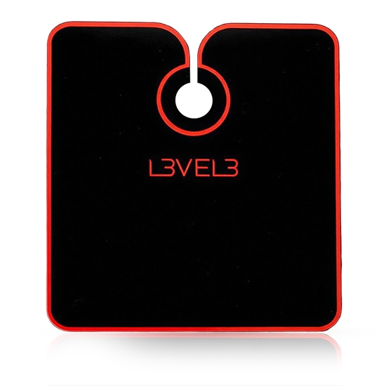 Снимка на Pelerina frizerie/coafor - L3VEL3  - guler neopren -  negru cu tiv rosu