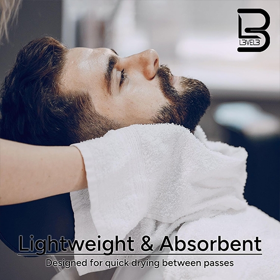 Снимка на Set 3 prosoape frizerie - L3VEL3 - din bumbac - albe