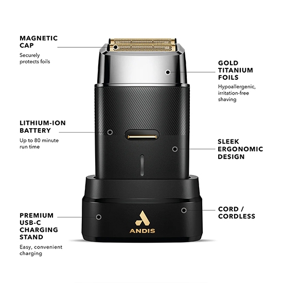 Снимка на Шейвър - ANDIS - Profoil Plus II - 9000spm - черен