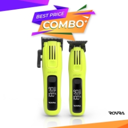 Показвай детайлите за Комплект ROVRA - IMPACT - Mашинка за подстригване + Тример - Зелен Снимка на Комплект ROVRA - IMPACT - Mашинка за подстригване + Тример - Зелен
