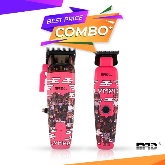 Снимка на Set MRD - Masina de tuns Smart Brain  + Masina de contur  Smart Brain - fara fir - Roz - Olympics 