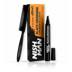 Показвай детайлите за Marker contur barba + perie fade - NISMAN - Negru Снимка на Marker contur barba + perie fade - NISMAN - Negru