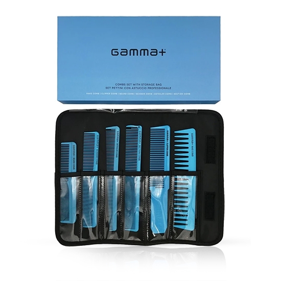 Снимка на Комплект 6 гребени  - GAMMA + Сини - PPETBARSET5_AZZ 