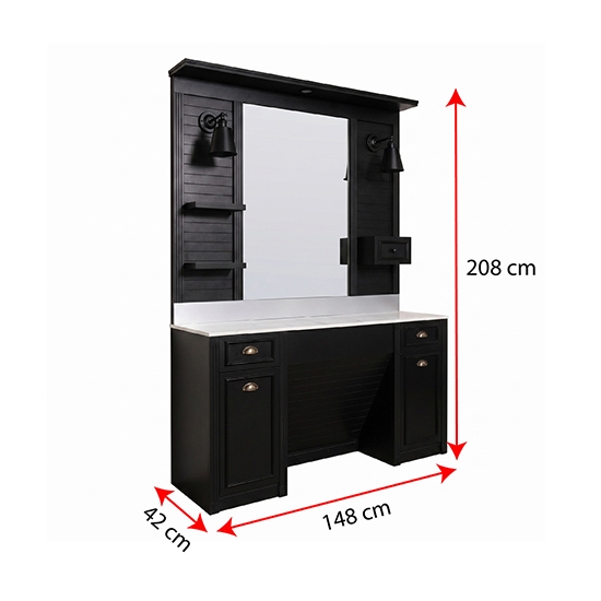Imagine Mobilier Frizerie / Barber Shop - MENOSER - ALICANTE  MSR-P007 fara chiuveta 