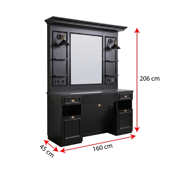Imagine Mobilier Frizerie / Barber Shop - MENOSER - VALENCIA  MSR-P005 fara chiuveta  