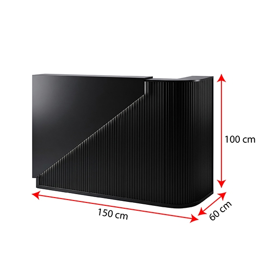 Imagine Receptie pentru Frizerie / Barber Shop - MENOSER - Verona -  MSR-P 003 - black - cu led