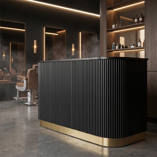 Imagine Receptie pentru Frizerie / Barber Shop - MENOSER - Florence -  MSR-P 002 - black 
