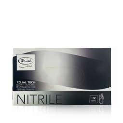 Снимка на Manusi profesionale din nitril -ROIAL ITALIA -  Negru - M