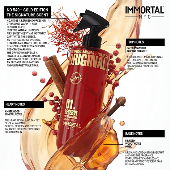 Imagine After shave colonie - IMMORTAL - Original No.540 -  Gold Edition - 500 ml 