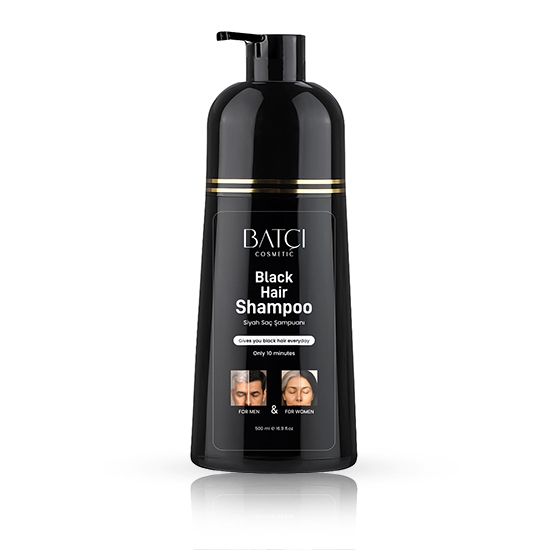 Снимка на Оцветяващ шампоан за коса - BATCI - Черен 350 ml