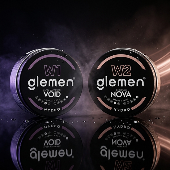 Снимка на КОМБО GLEMEN –Бляскава вакса за коса Nova 100 ml + Матираща вакса за коса Void 100 ml