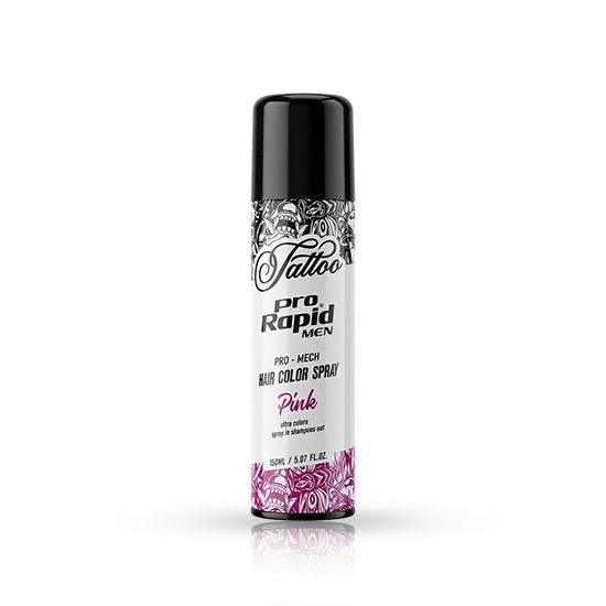 Снимка на Spray de par colorat -  PRORAPID - Tattoo - 150 ml - Roz